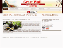 Tablet Screenshot of greatwallwichita.com